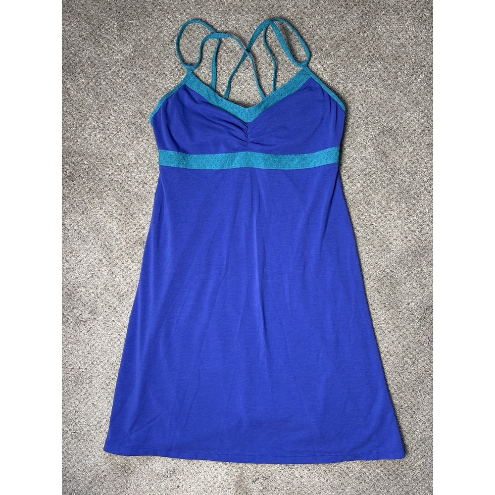 PRANA Womens Medium Dress Kaley  Stretch‎ Athletic Strappy Outdoor Cross Back